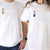 T-shirts assortis personnalisés avec motif patte de chat et cœur brodés pour couples