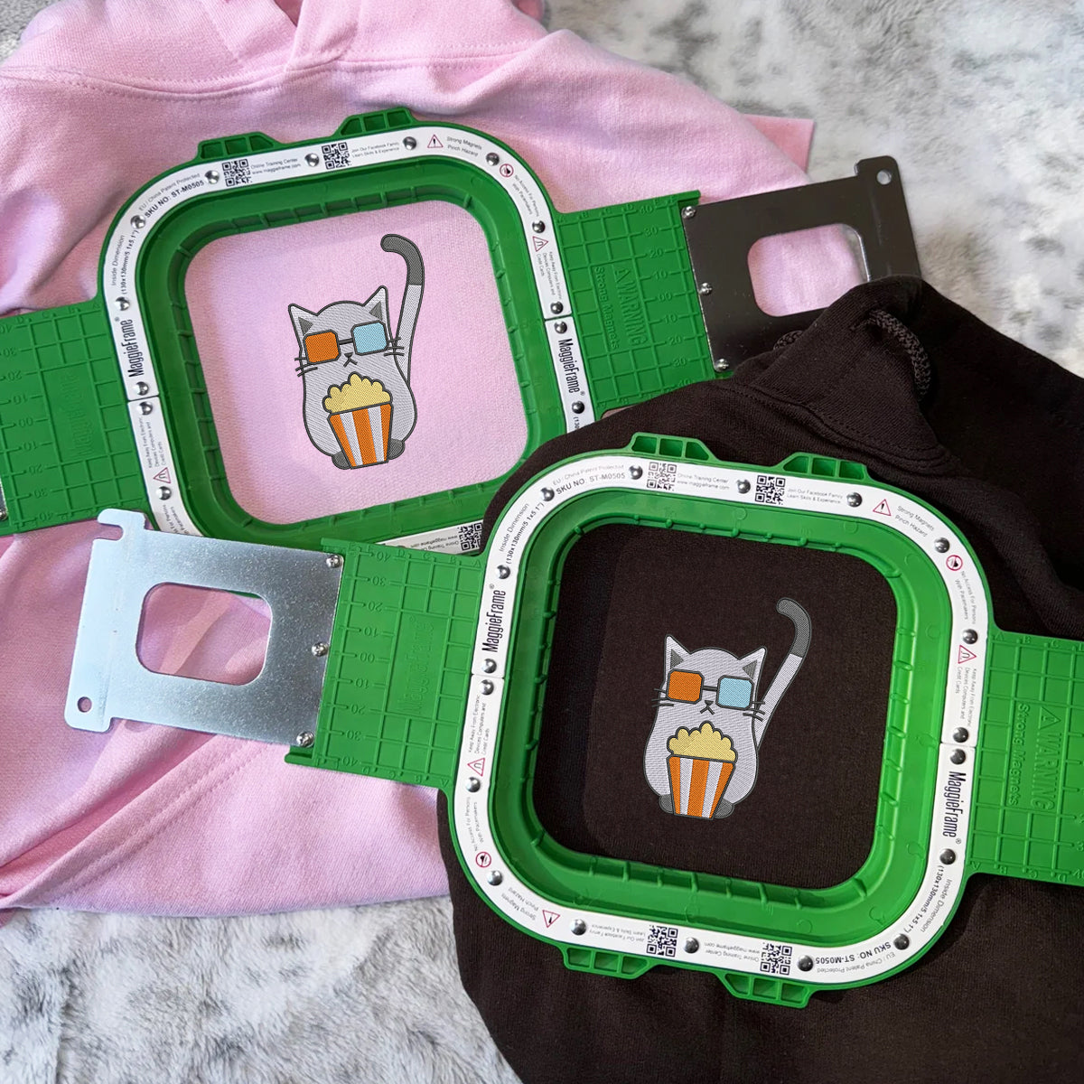 Individuell bestickte Katzen-Film-Hoodies für Paare