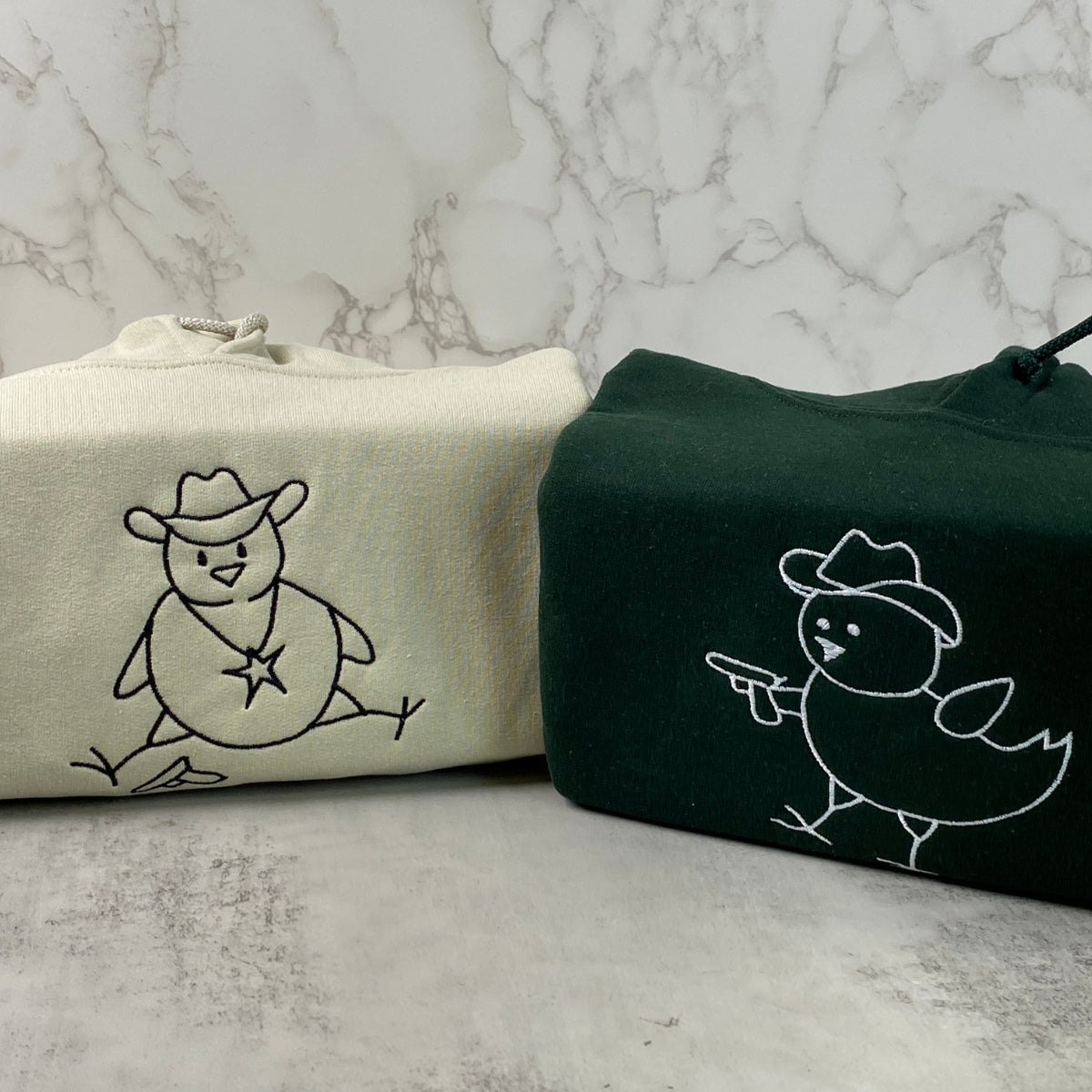 Individuell bestickte Chick Sherrifs Passende Hoodies für Paare