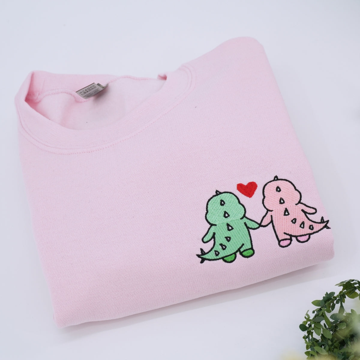 Custom Embroidered Dinosaur Couple Matching Hoodies for Couples
