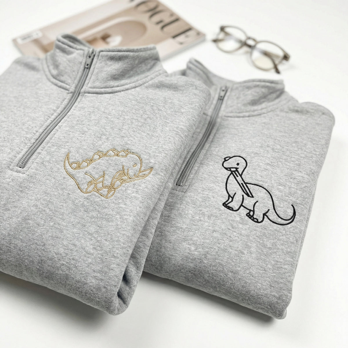 Sweats à capuche brodés personnalisés assortis pour couples