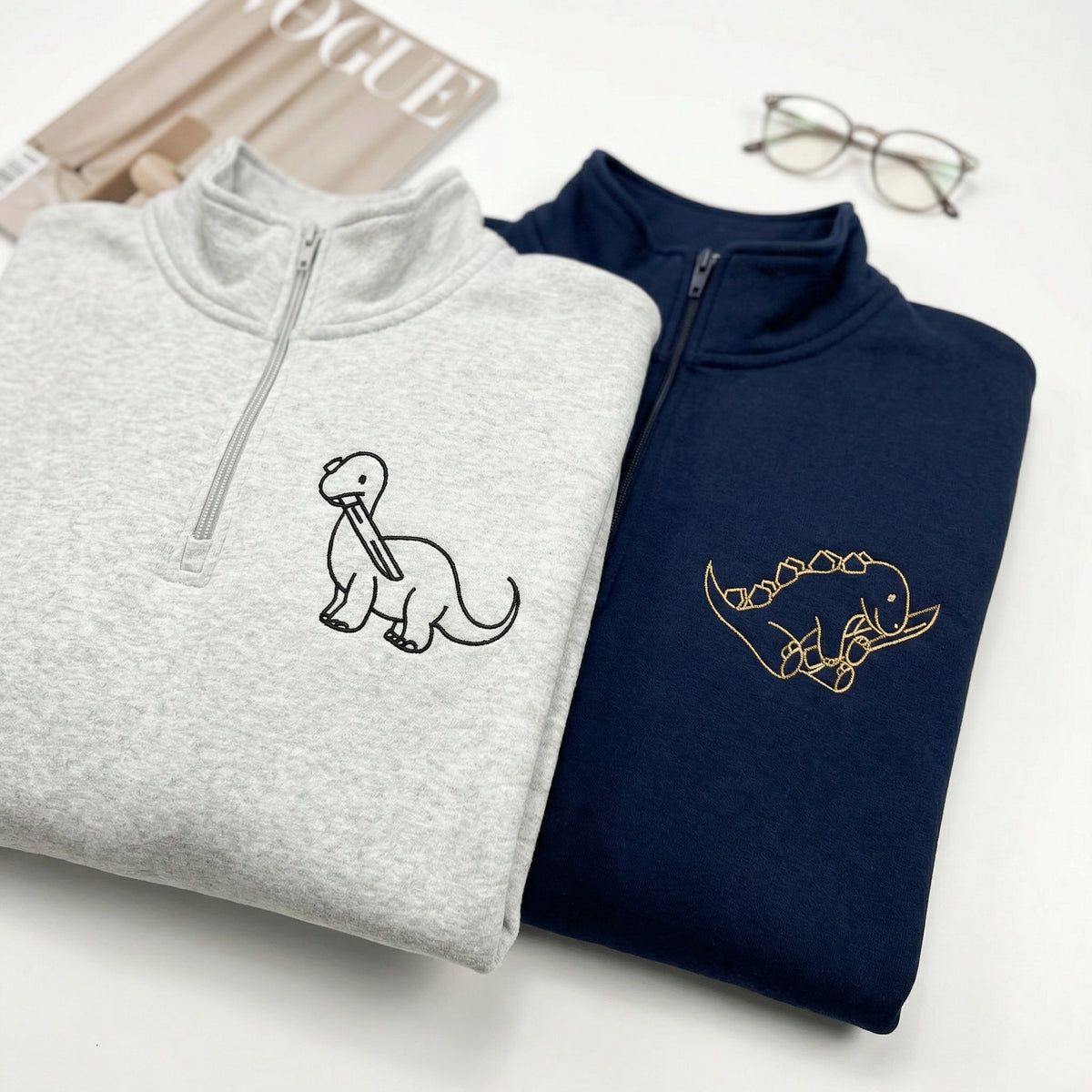 Sweats à capuche brodés personnalisés assortis pour couples