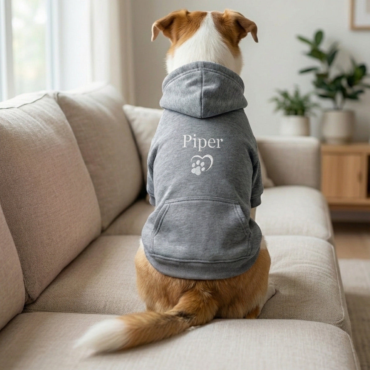 Individuell bestickte Engel- und Dämonenkatze-Kapuzenpullover für Paare