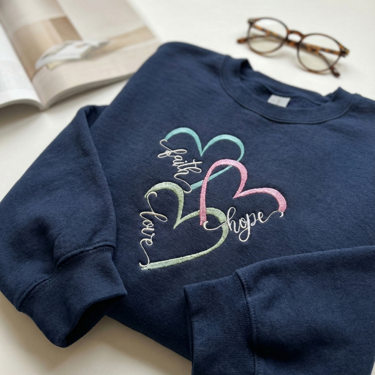 Individuell bestickte Engel- und Dämonenkatze-Kapuzenpullover für Paare