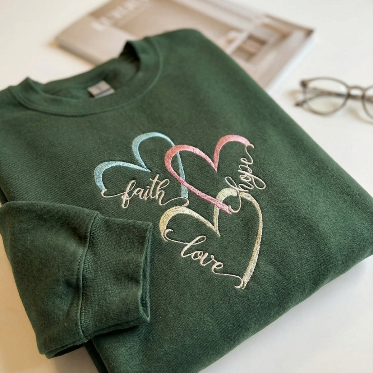 Individuell bestickte Engel- und Dämonenkatze-Kapuzenpullover für Paare