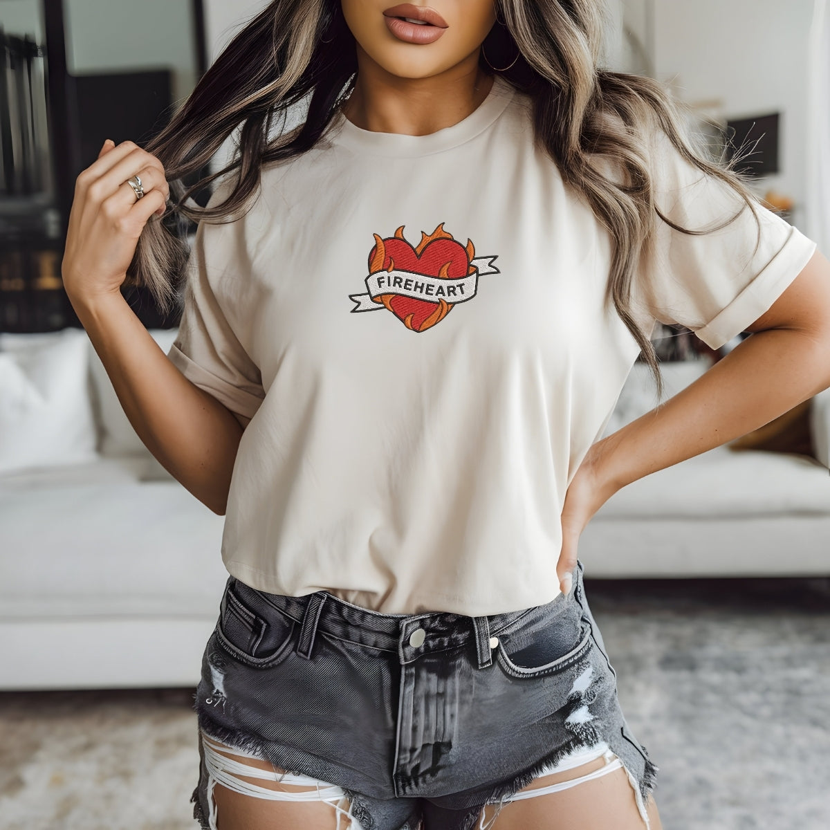 Individuell bestickte Engel- und Dämonenkatze-Kapuzenpullover für Paare