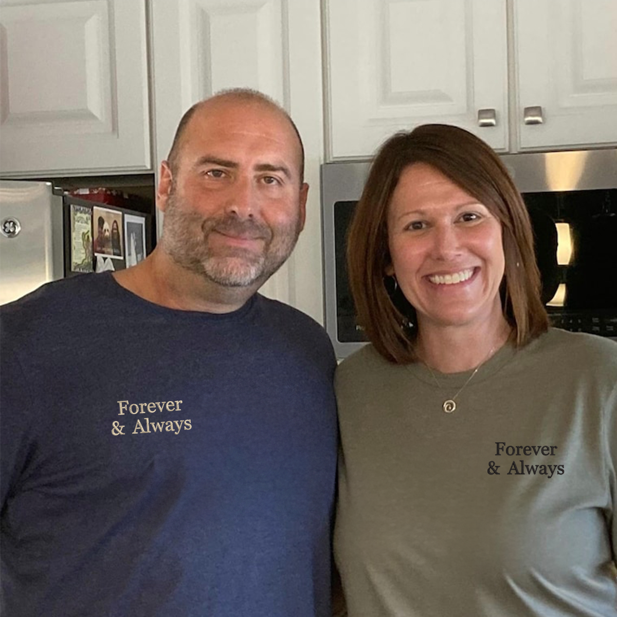 Sweats à capuche personnalisés brodés pour toujours et toujours assortis pour couples