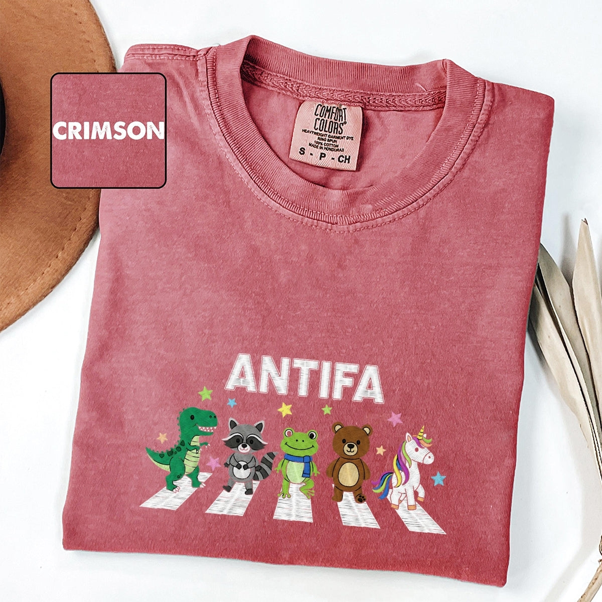 Custom Embroidered Freedom Frog T-Shirt | ANTIFA Protest Tee – Fascism Activist Gift