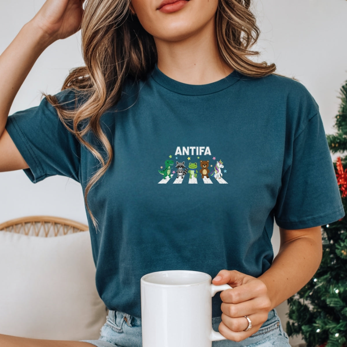 Custom Embroidered Freedom Frog T-Shirt | ANTIFA Protest Tee – Fascism Activist Gift