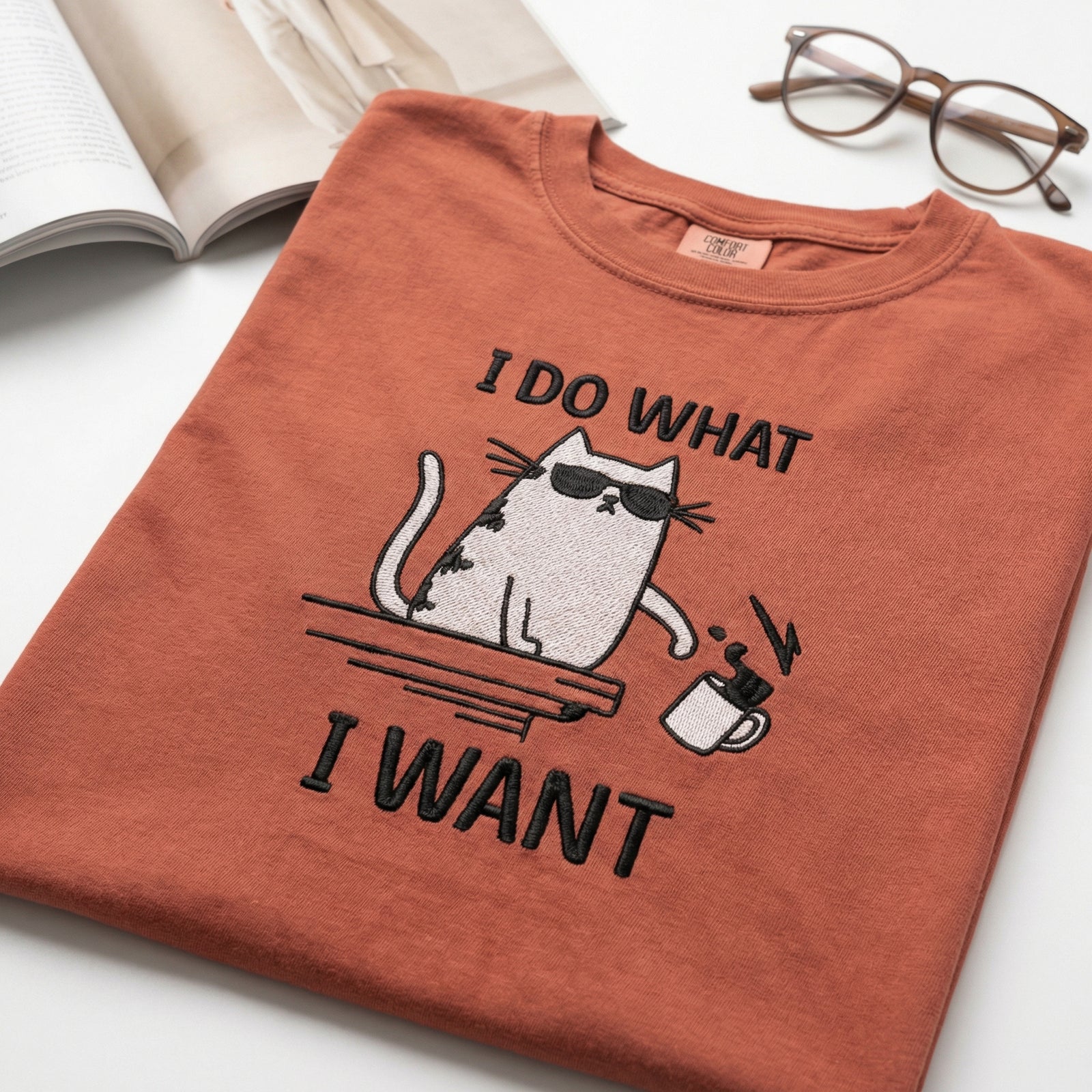 Individuell bestickte Engel- und Dämonenkatze-Kapuzenpullover für Paare