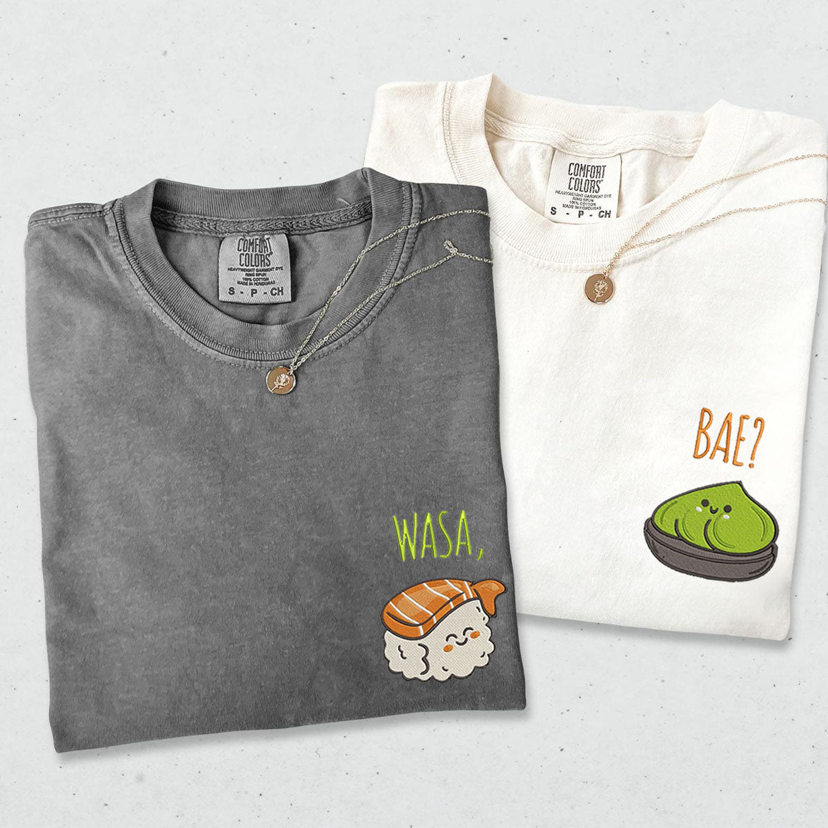T-shirts assortis Wasa-Bae personnalisés et amusants pour couples