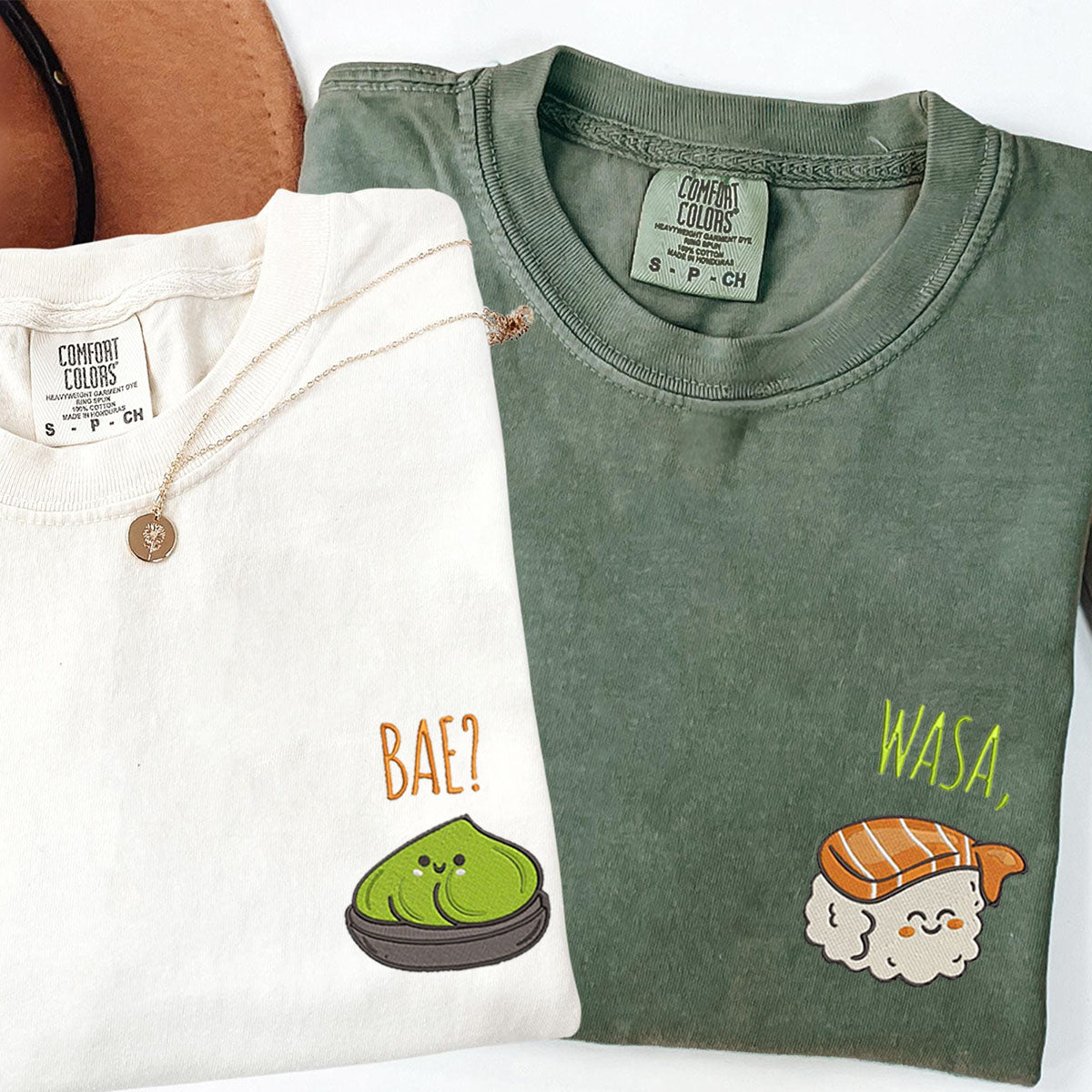 T-shirts assortis Wasa-Bae personnalisés et amusants pour couples