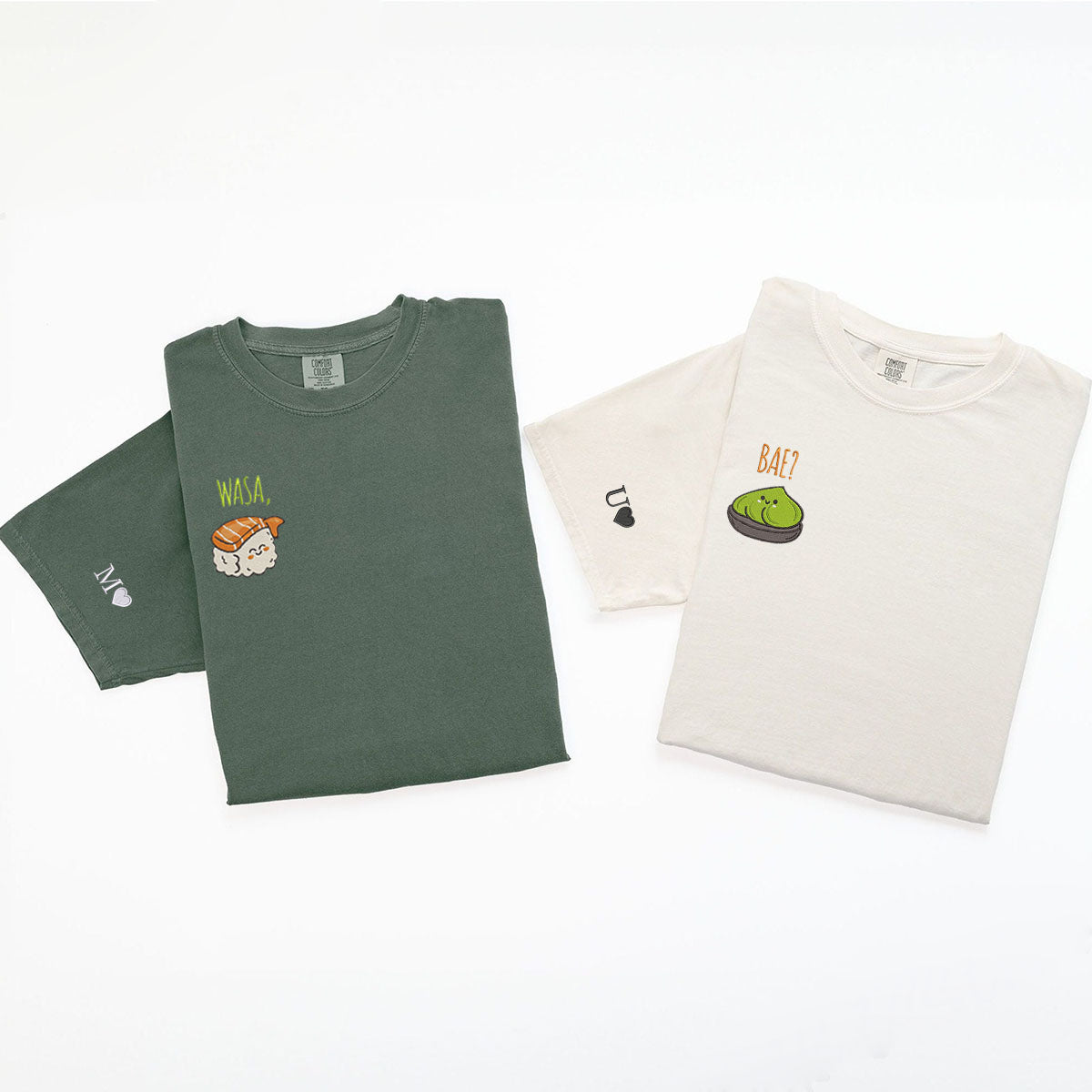 T-shirts assortis Wasa-Bae personnalisés et amusants pour couples