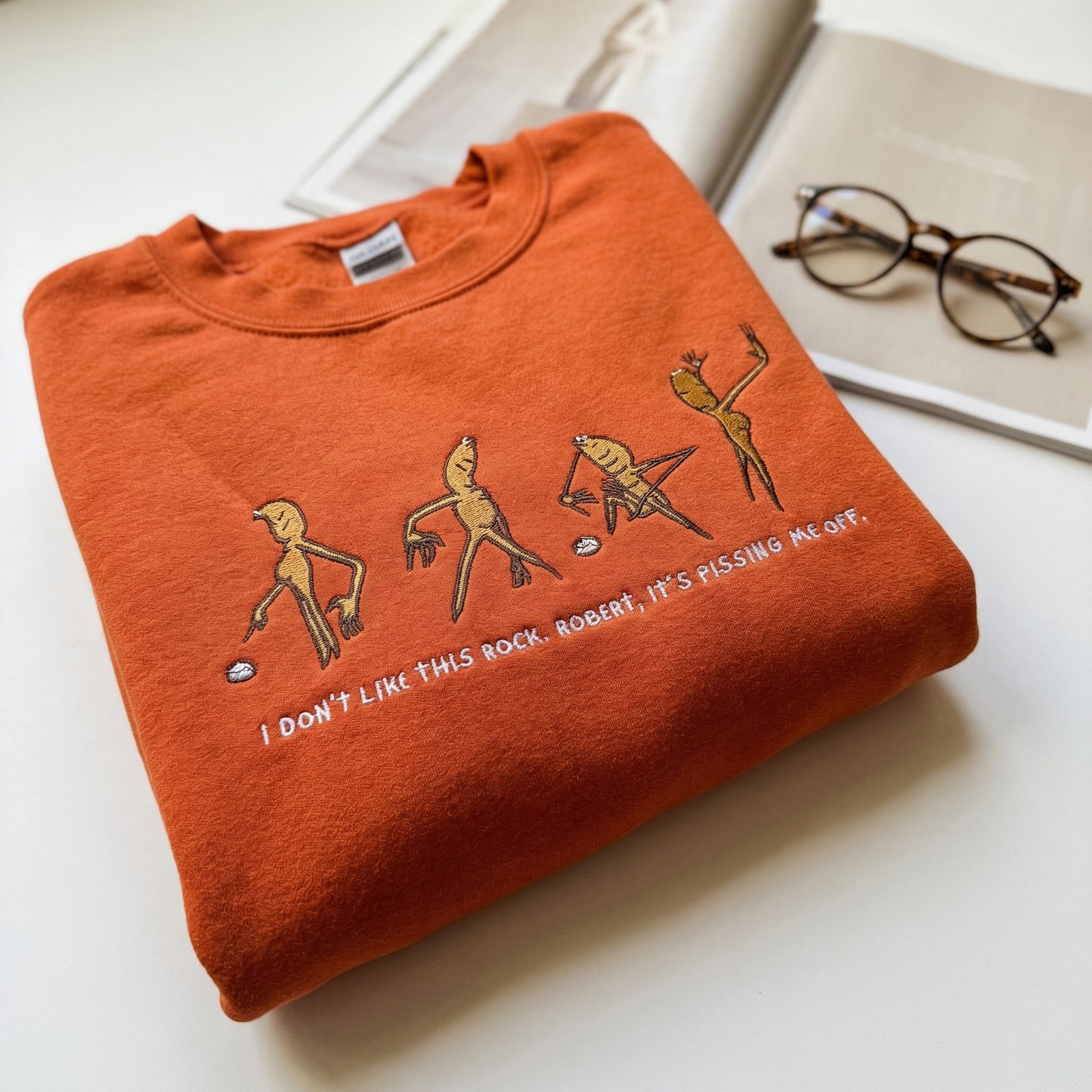 Custom Embroidered Funny Worm Sweatshirt - Cute Meme Style Hoodie