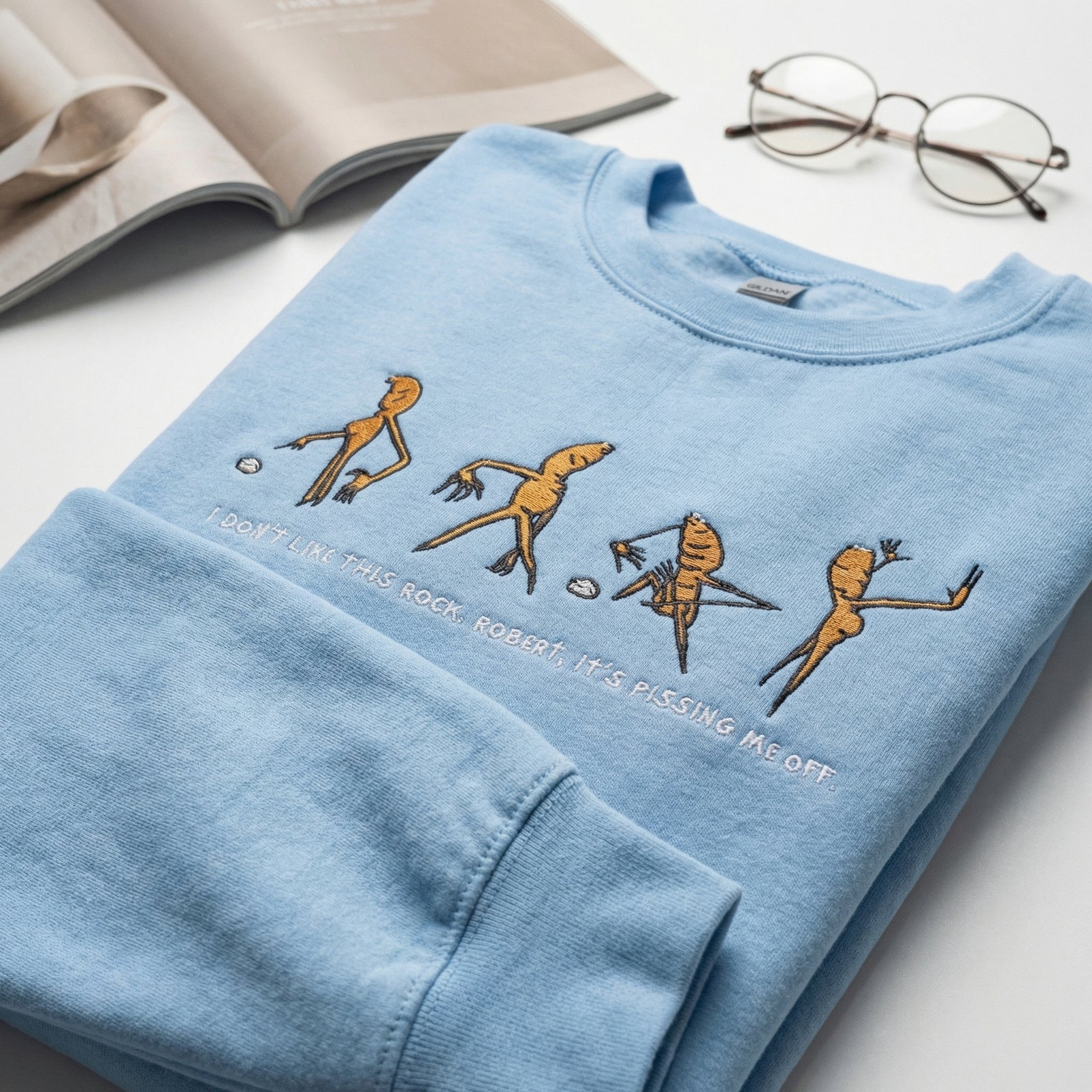 Custom Embroidered Funny Worm Sweatshirt - Cute Meme Style Hoodie