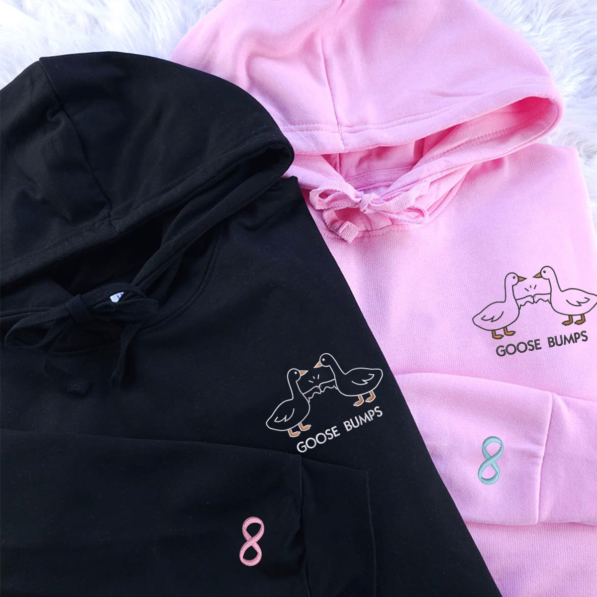 Sweats à capuche assortis brodés sur mesure pour couples