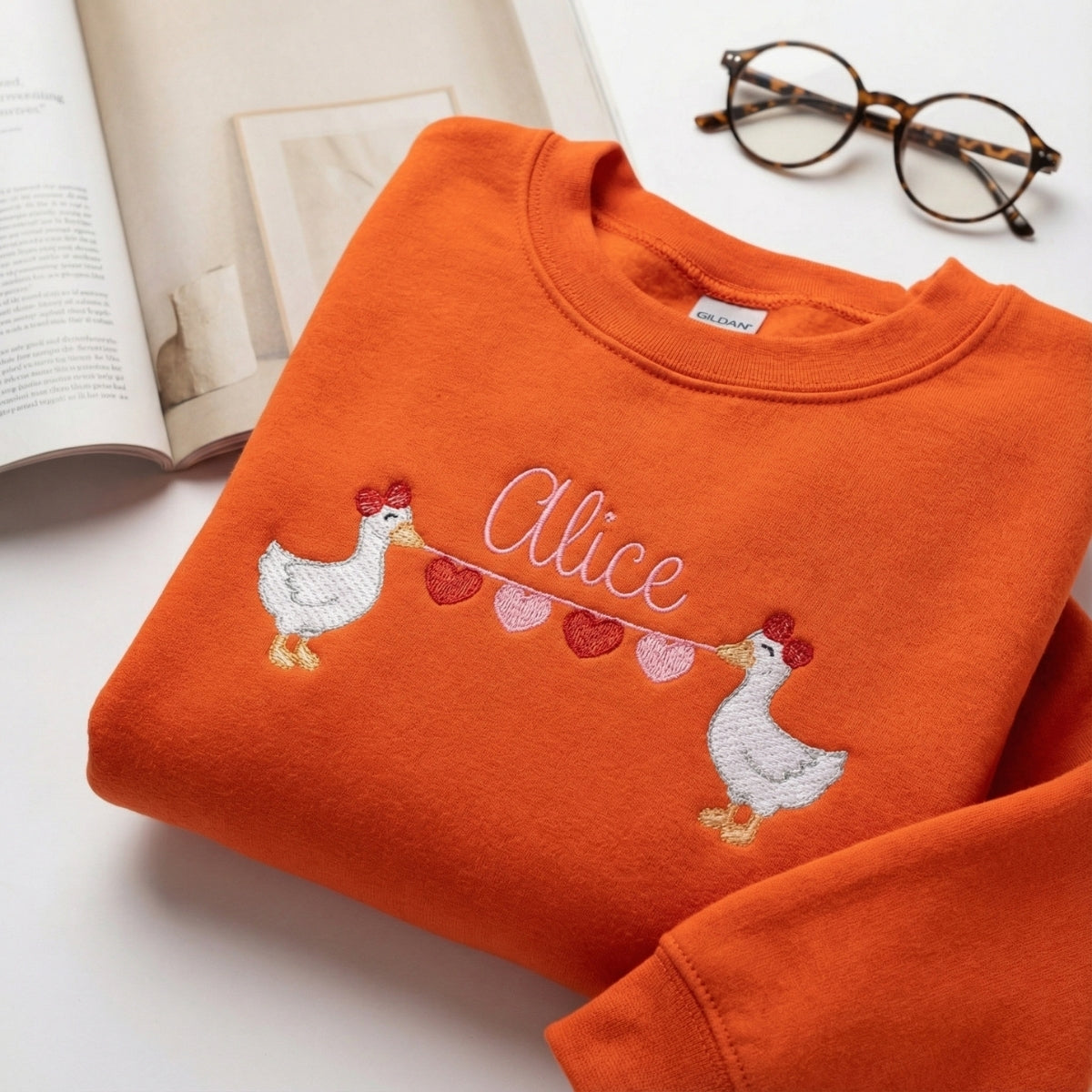 Sweats à capuche assortis brodés personnalisés avec ange et chat démon pour couples