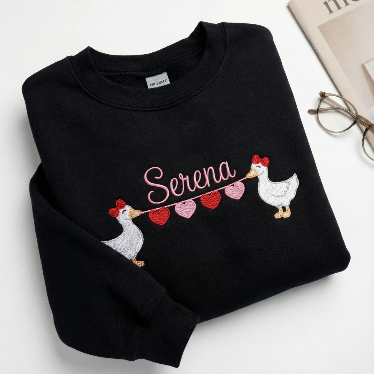 Sweats à capuche assortis brodés personnalisés avec ange et chat démon pour couples