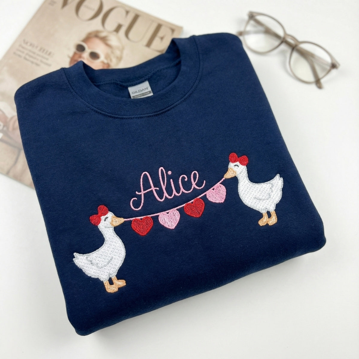 Individuell bestickte Engel- und Dämonenkatze-Kapuzenpullover für Paare