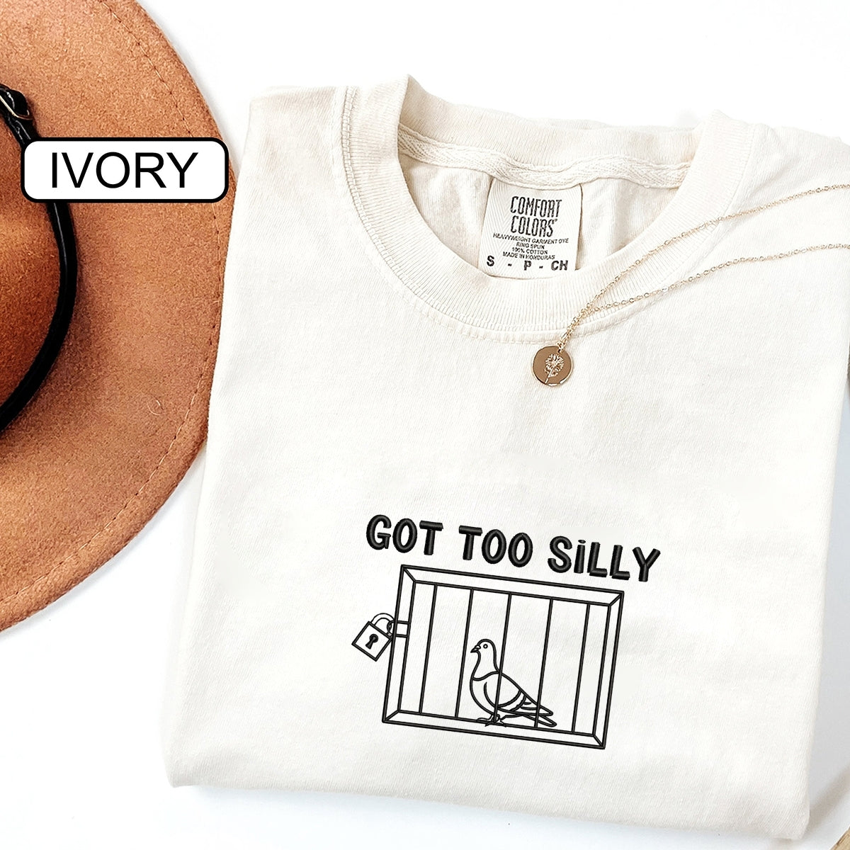 Custom Embroidered Got Too Silly T-Shirt | Funny Silly Bird Meme Tee – Cute Animal Shirt Gift