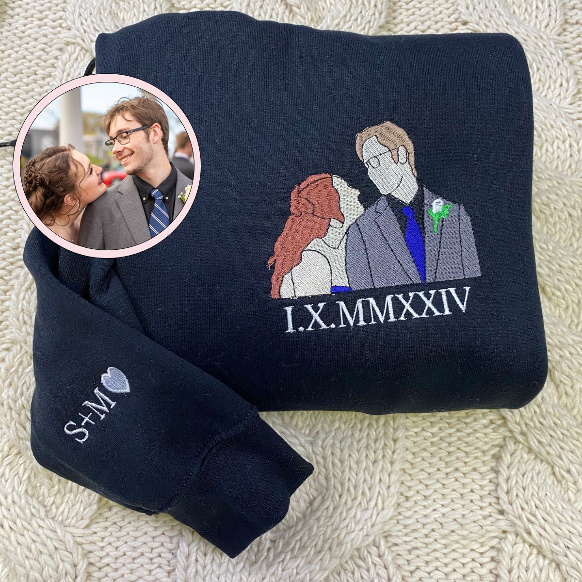 Custom Embroidered Hoodie With Picture, Capture Your Moment