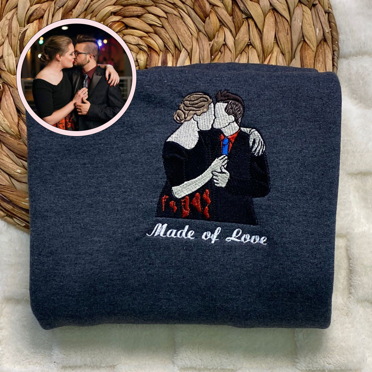 Custom Embroidered Hoodie With Picture, Capture Your Moment