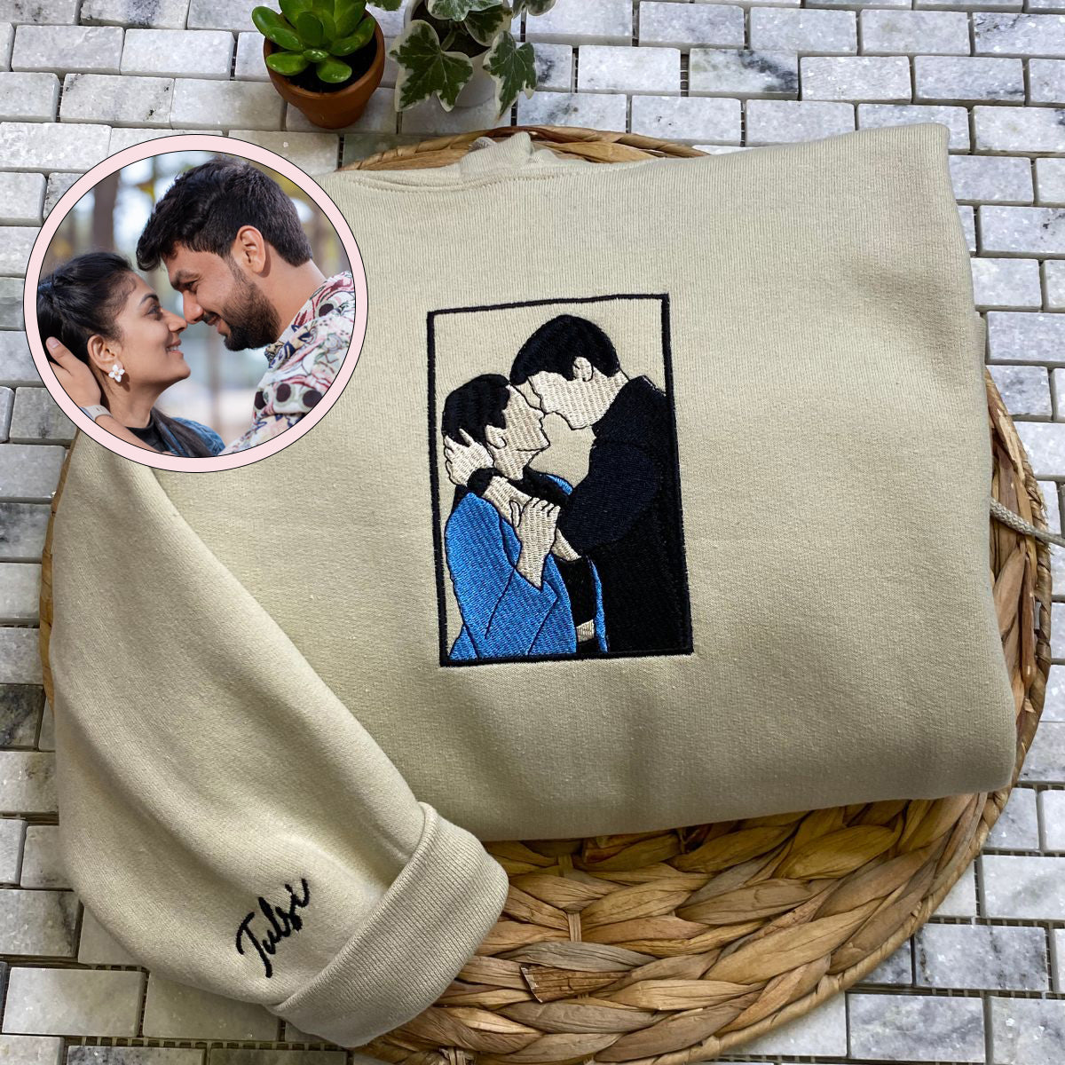 Individuell bestickter Hoodie mit Bild, halten Sie Ihren Moment fest