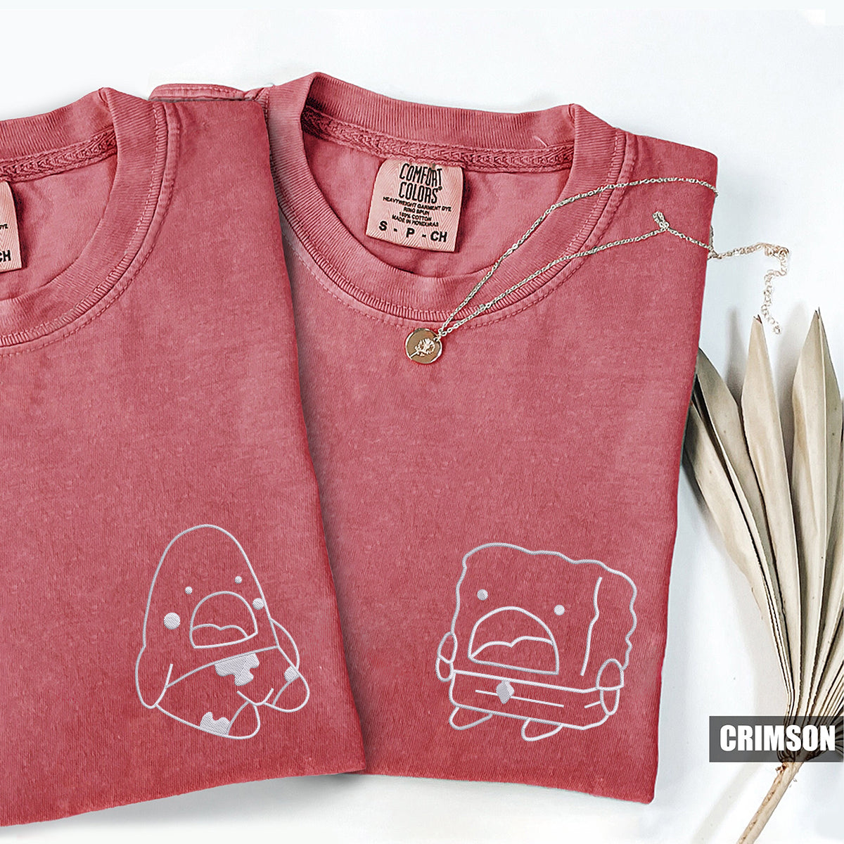 T-shirts assortis brodés personnalisés Roi et Reine des Grenouilles pour couples