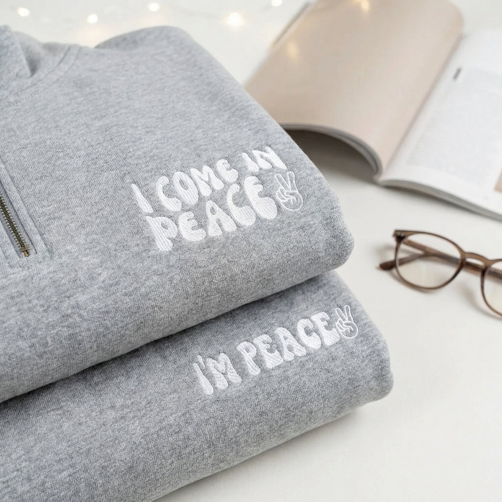 Sweats à capuche brodés personnalisés assortis pour couples