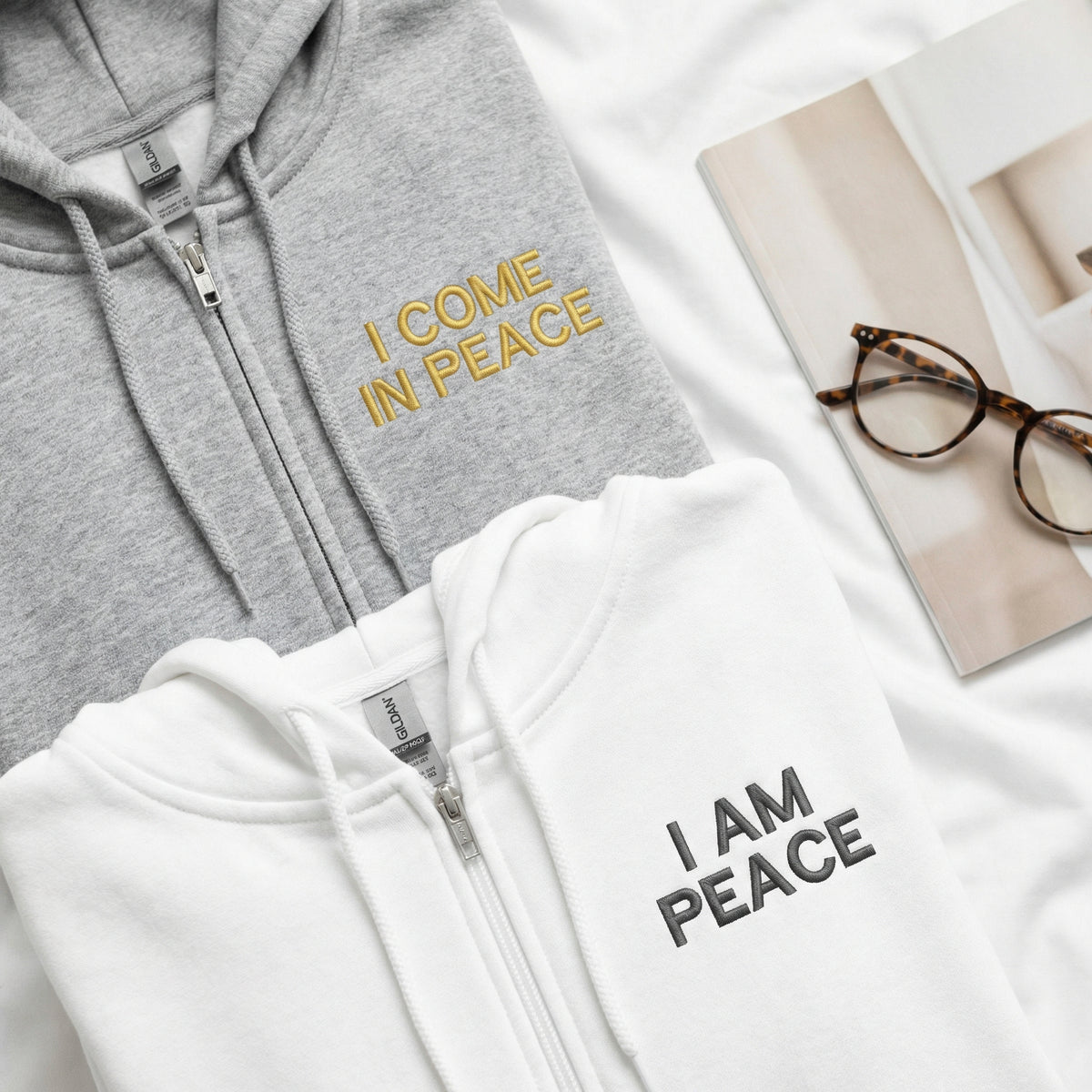 Sweats à capuche brodés personnalisés assortis pour couples