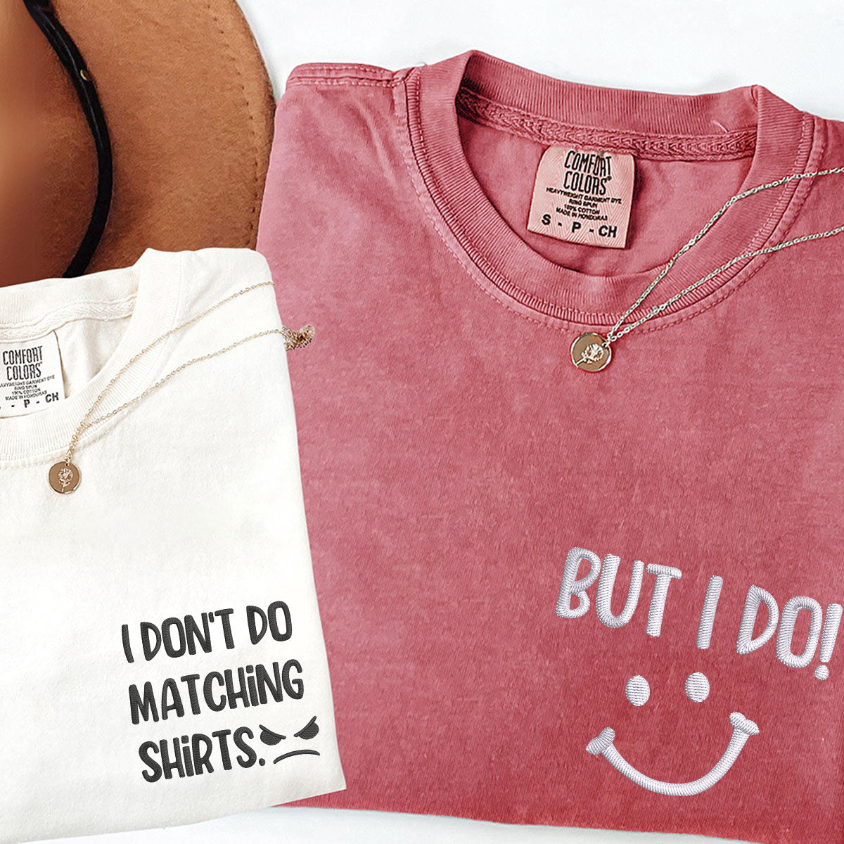 Custom Embroidered I Don&#39;t I Do Matching T-shirts for Couples