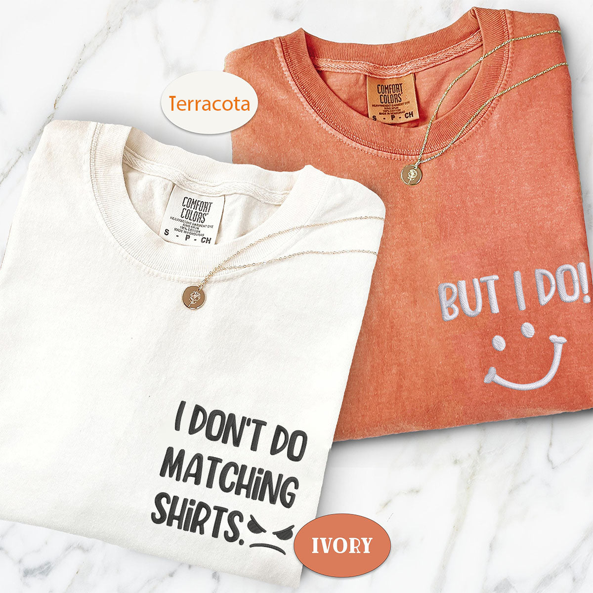 Custom Embroidered I Don't I Do Matching T-shirts for Couples