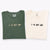 T-shirts personnalisés brodés « J'aime ma copine et mon copain » assortis pour couples