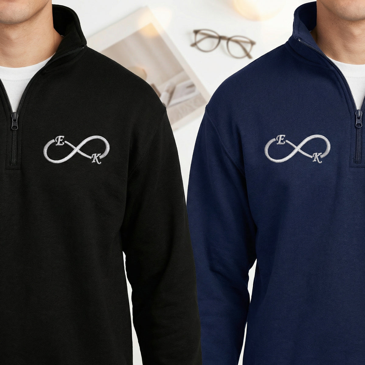 Sweats à capuche brodés personnalisés assortis pour couples