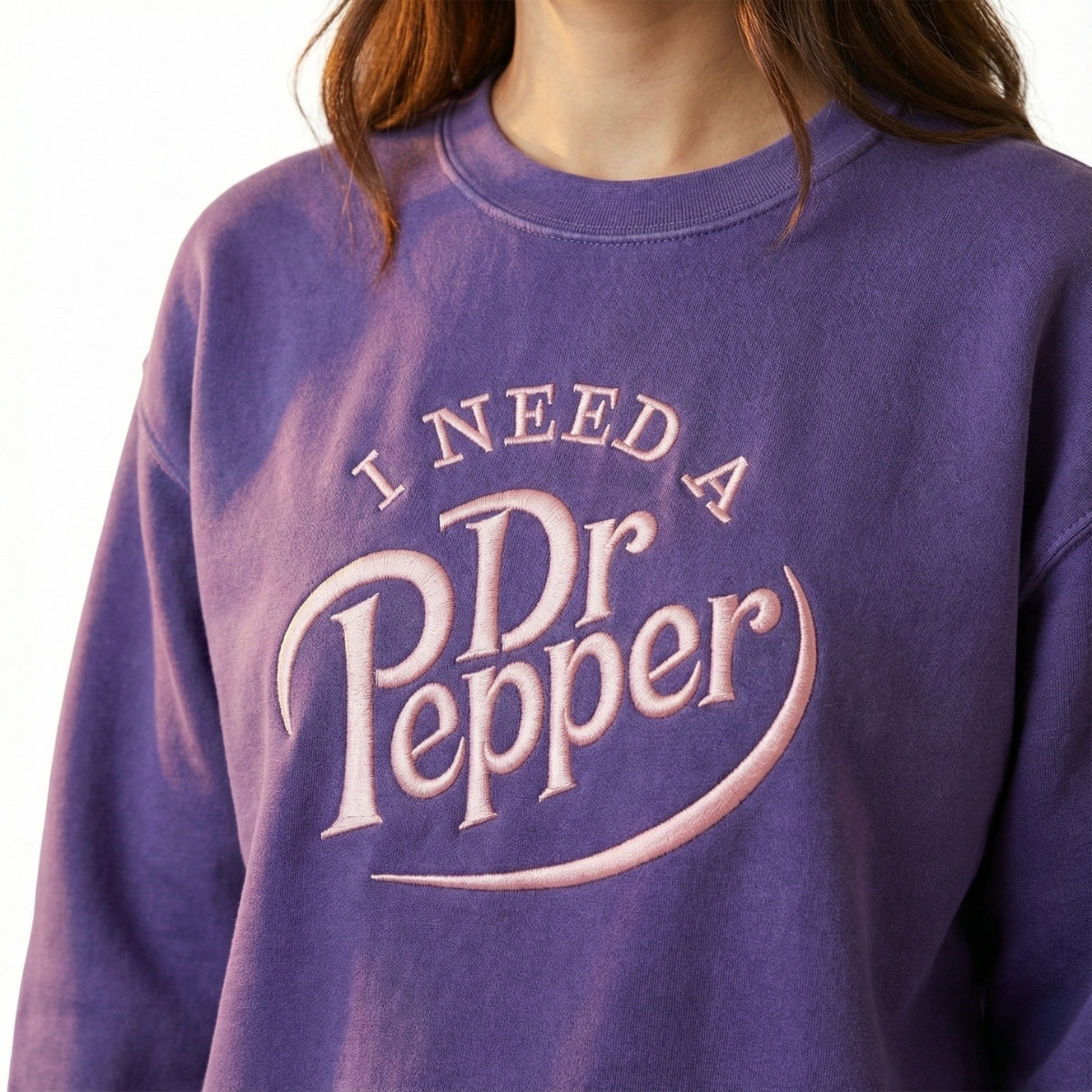 Custom Embroidered I Need A Dr. Pepper Hoodie - Caffeine Lover Sweatshirt