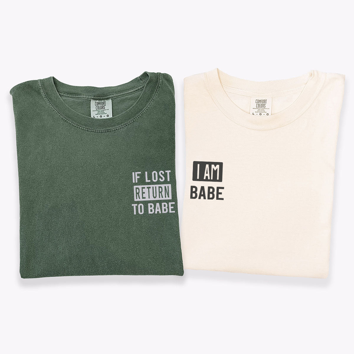 Benutzerdefinierte bestickte If Lost Return to Babe passende T-Shirts für Paare