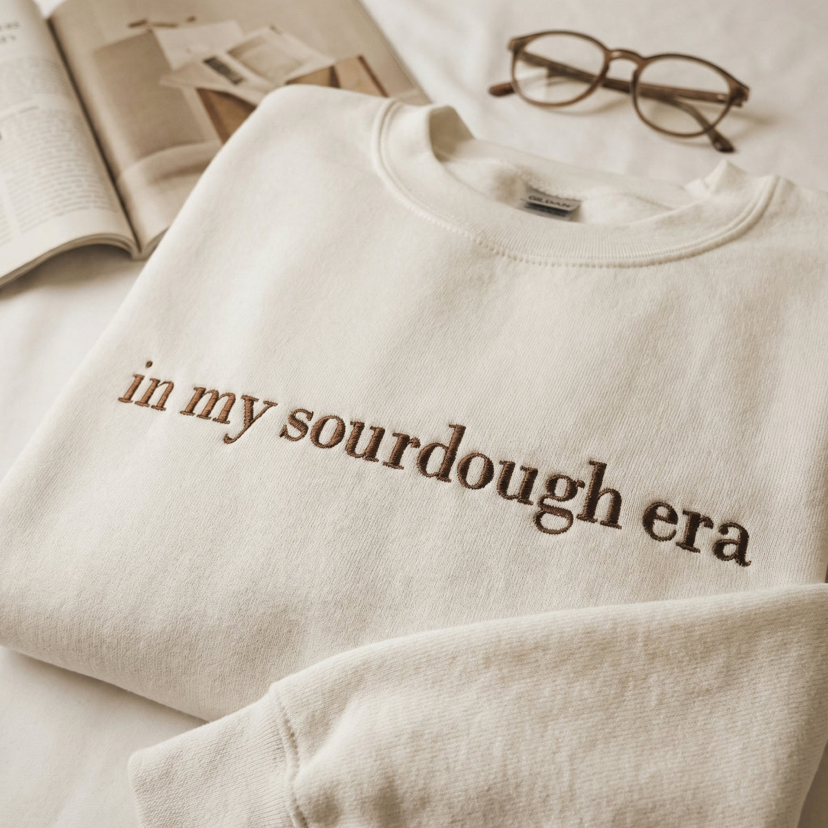 Custom Embroidered In My Sourdough Era Sweatshirt - Trendy Baker Gift