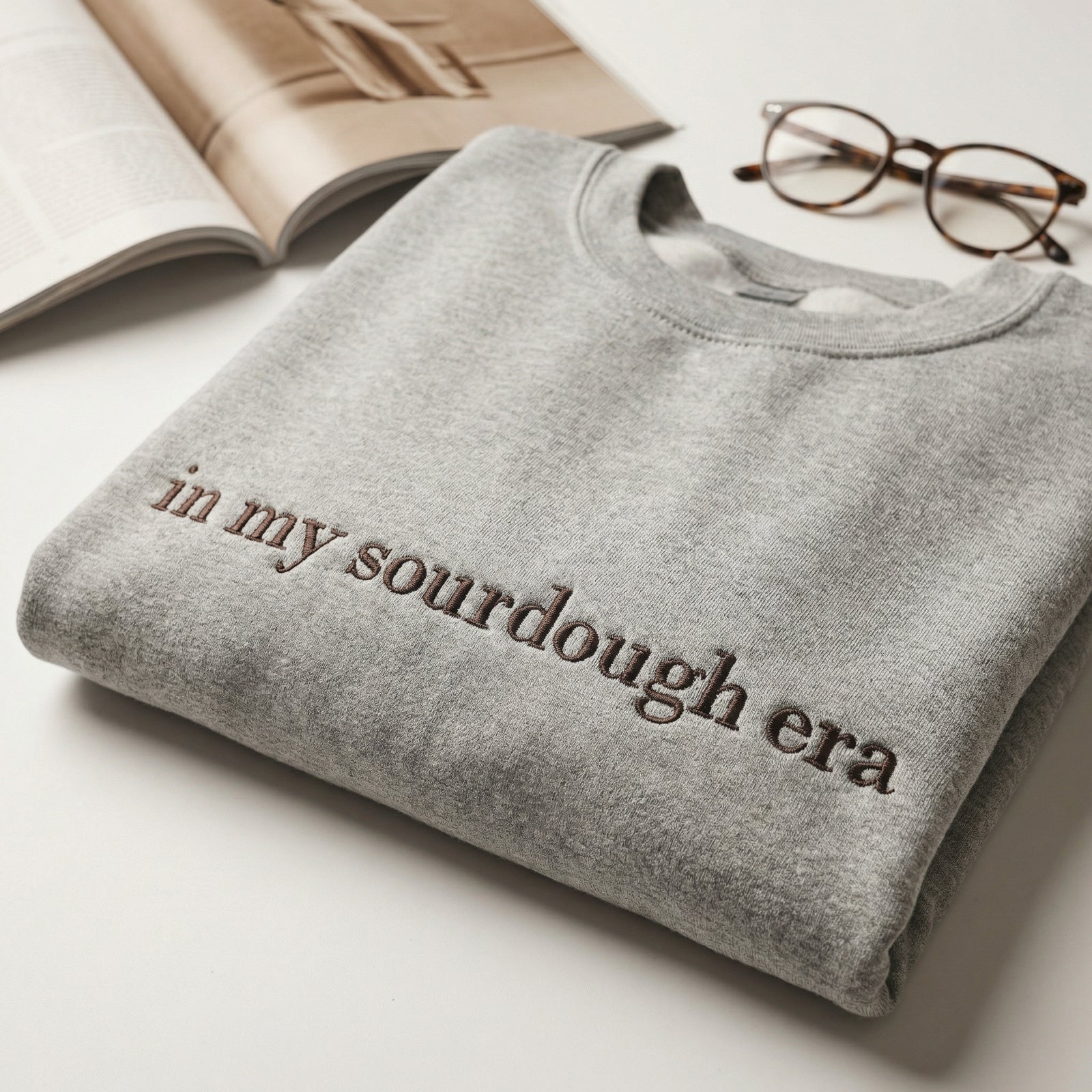 Custom Embroidered In My Sourdough Era Sweatshirt - Trendy Baker Gift