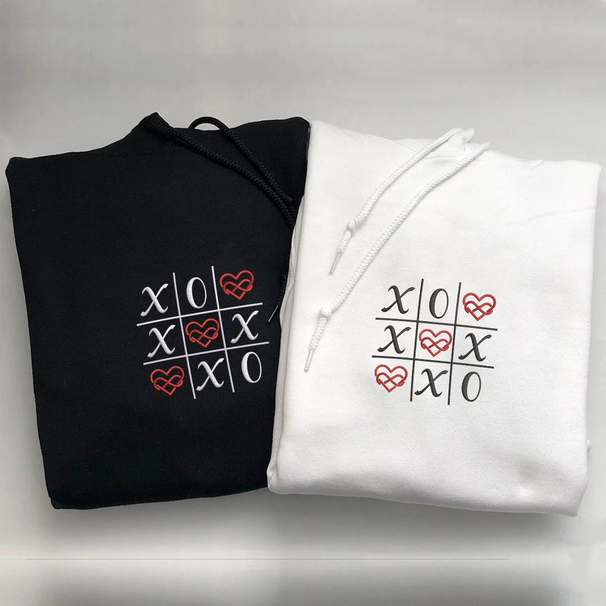 Sweats à capuche assortis brodés personnalisés « Love Always Wins » pour couples