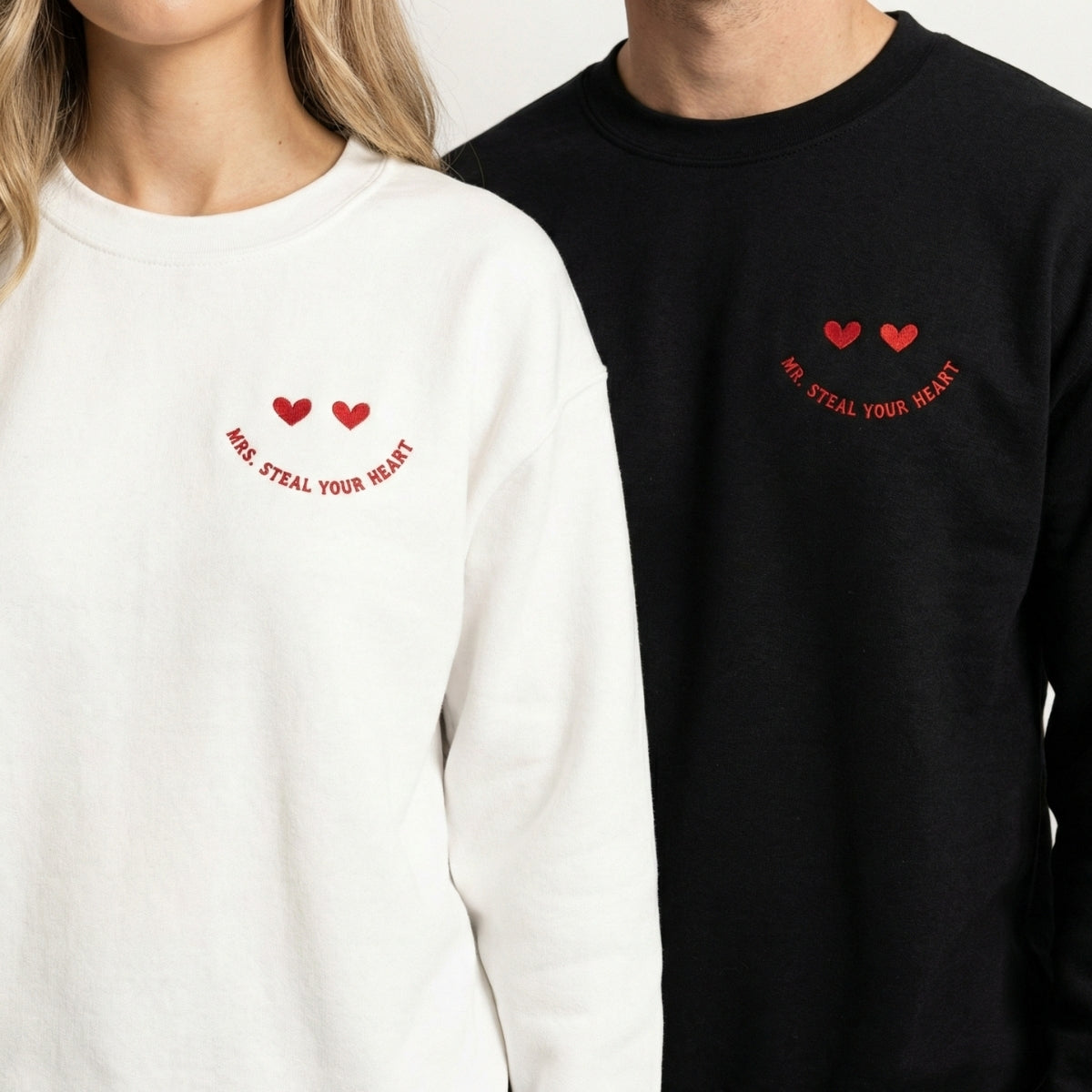 Individuell bestickte Enten-Enten-Gans-Kapuzenpullover für Paare