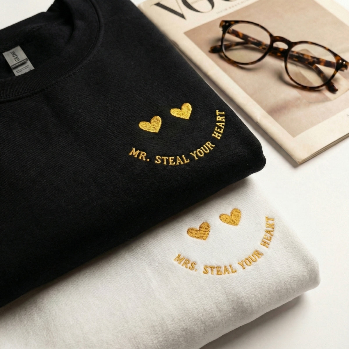 Individuell bestickte Enten-Enten-Gans-Kapuzenpullover für Paare