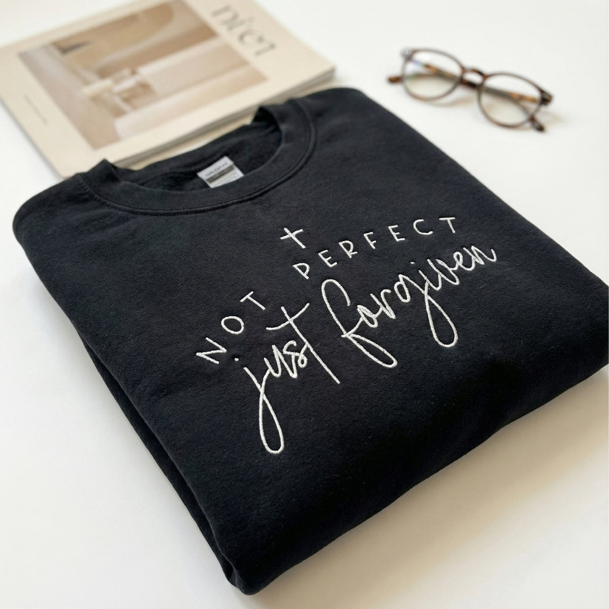 Individuell bestickte Engel- und Dämonenkatze-Kapuzenpullover für Paare