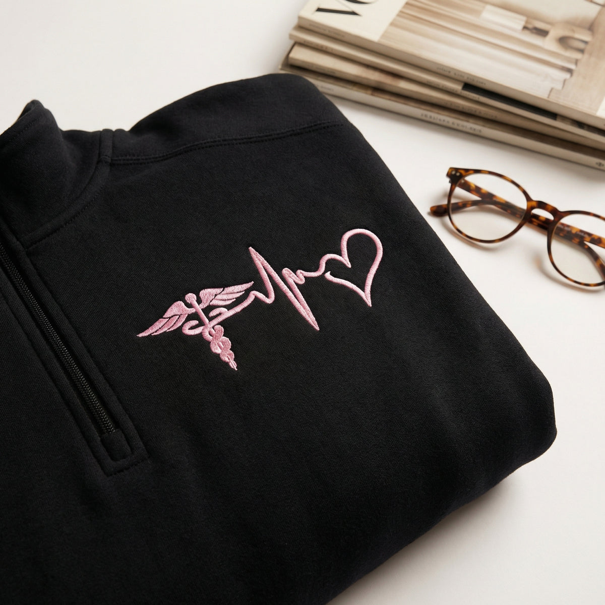 Individuell bestickte Engel- und Dämonenkatze-Kapuzenpullover für Paare