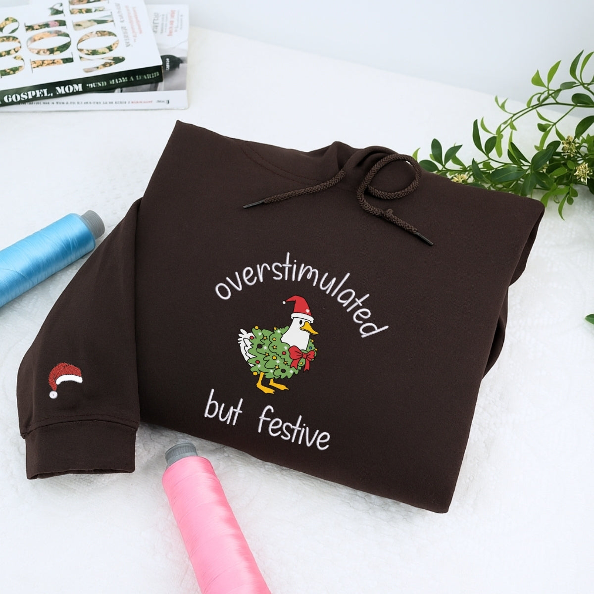 Sweats à capuche assortis brodés personnalisés avec ange et chat démon pour couples