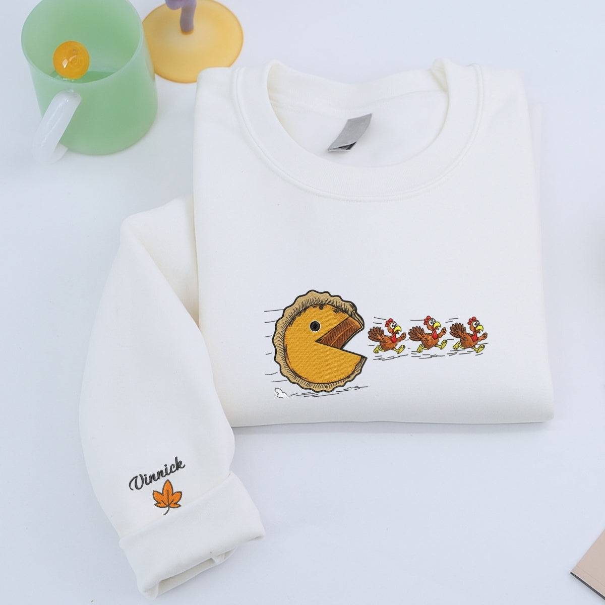 Individuell bestickte Engel- und Dämonenkatze-Kapuzenpullover für Paare