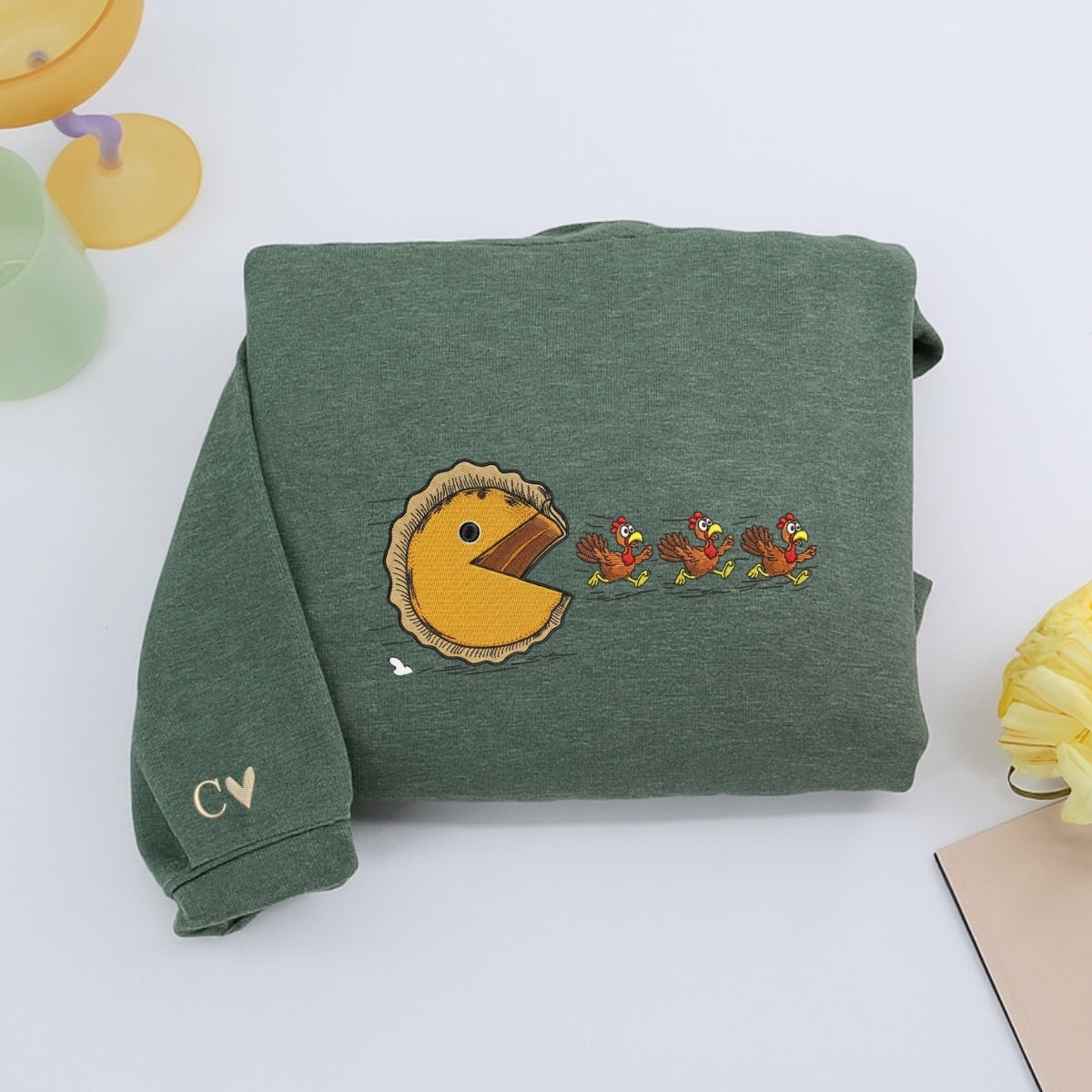 Individuell bestickte Engel- und Dämonenkatze-Kapuzenpullover für Paare