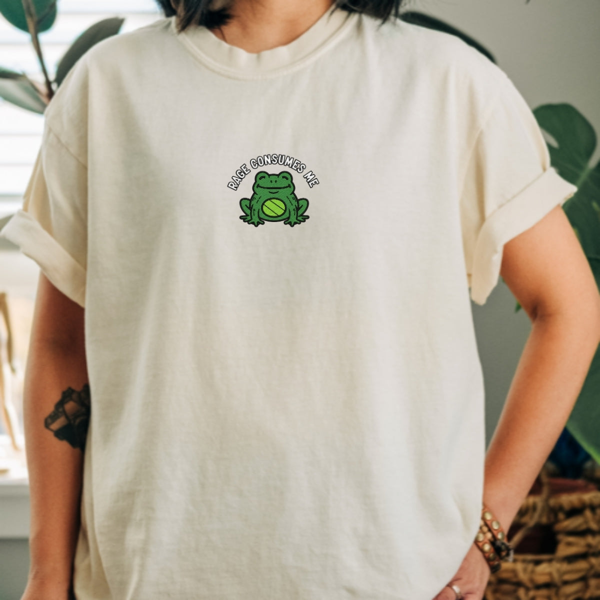 Custom Embroidered Rage Consumes Me Frog T-Shirt | Funny Nature Lover Tee – Trendy Frog Meme Gift