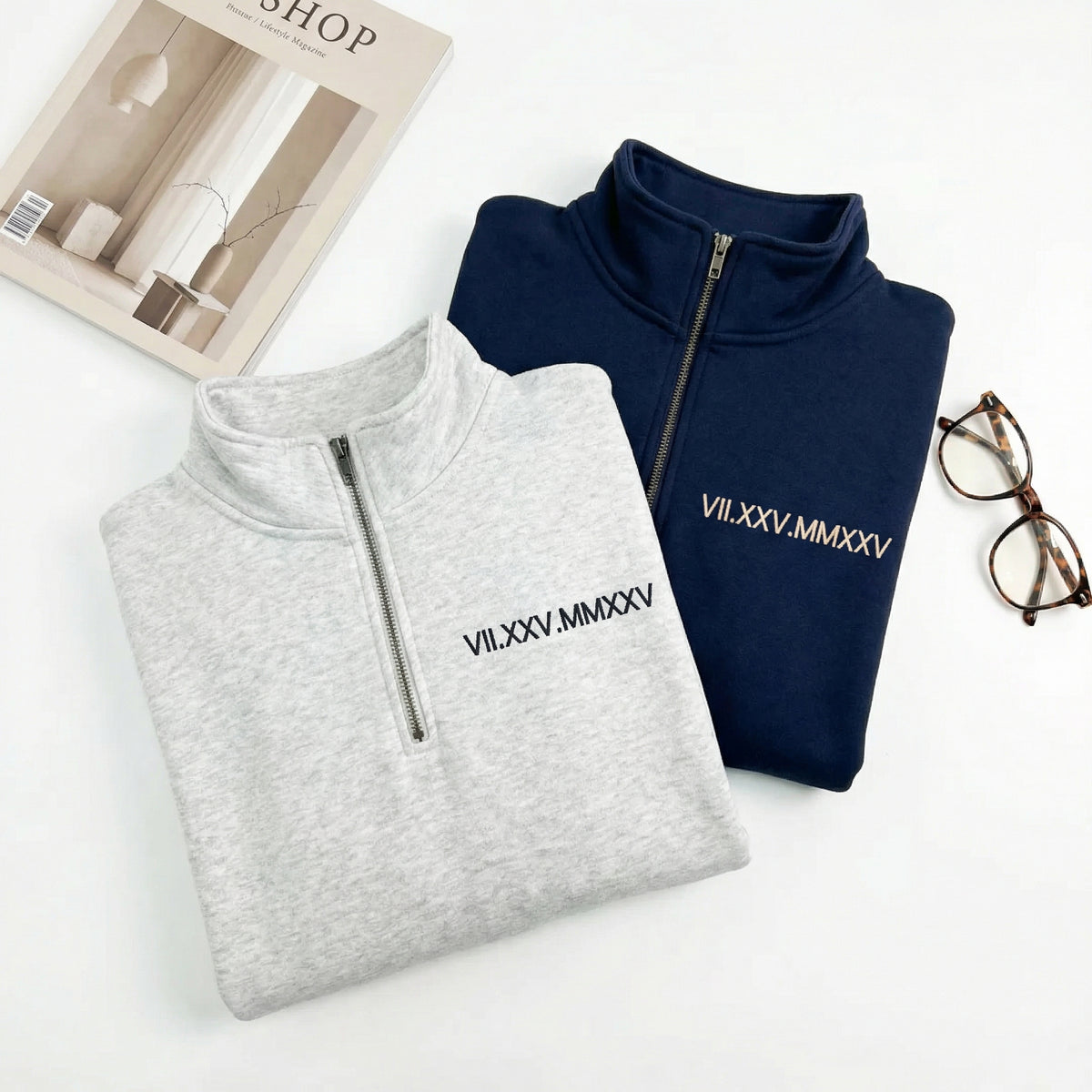 Sweats à capuche brodés personnalisés assortis pour couples