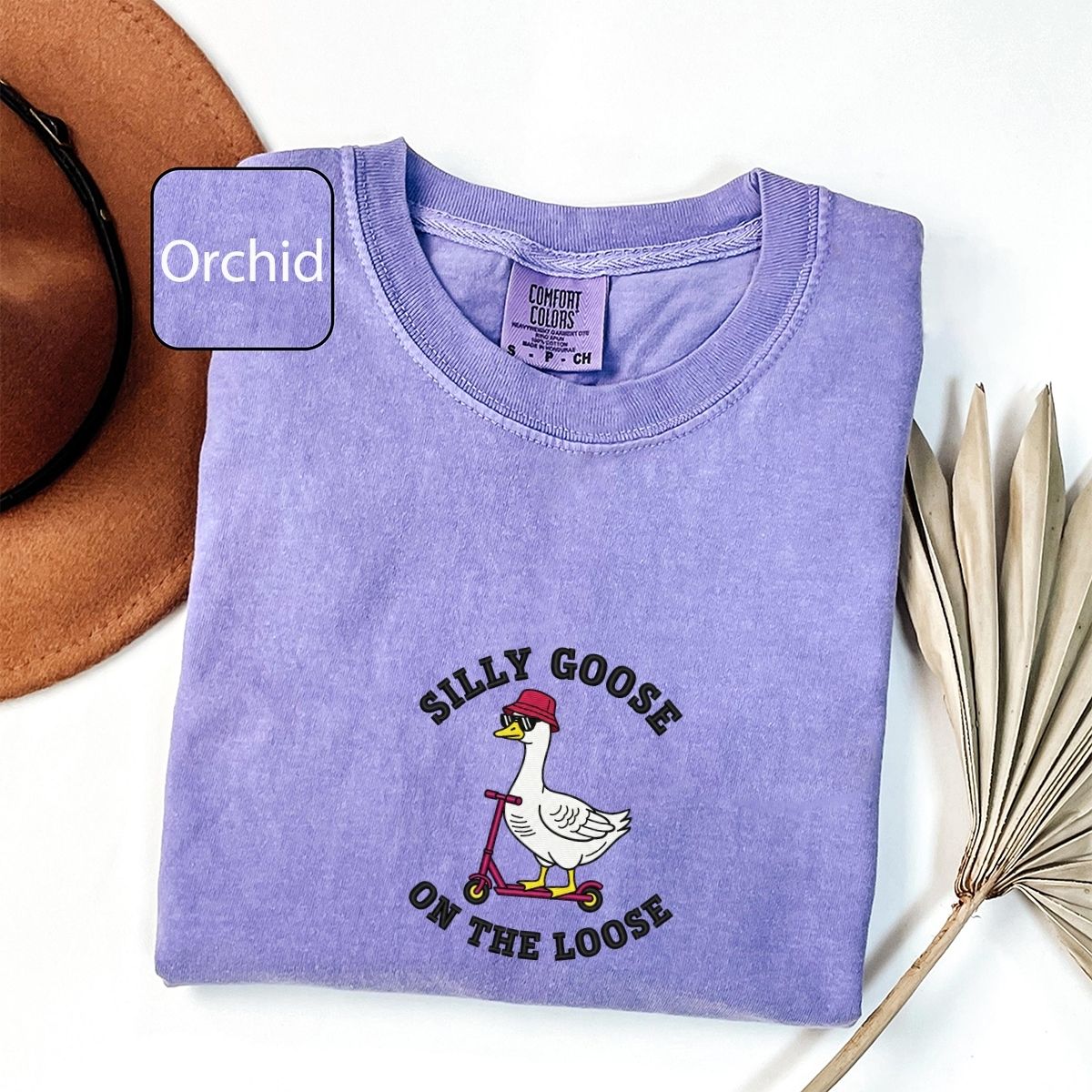 Custom Embroidered Silly Goose On The Loose T-Shirt | Funny Goose Meme Tee – Cute Animal Shirt Gift