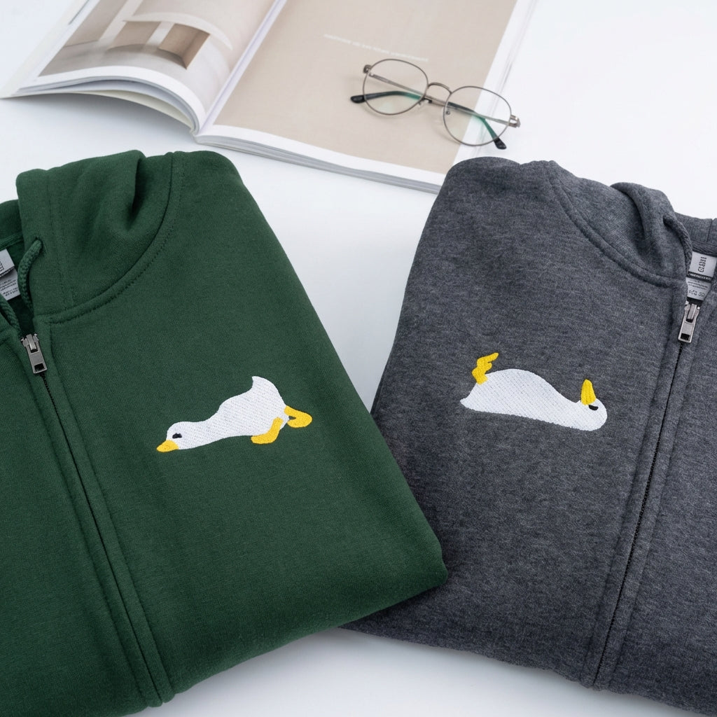 Sweats à capuche brodés personnalisés assortis pour couples